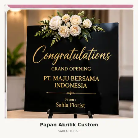 Papan Bunga Akrilik Biak Numfor